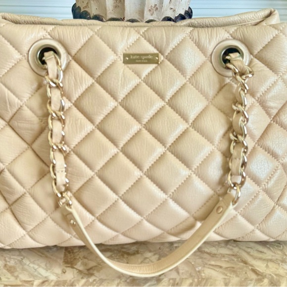 Kate Spade Quilted Cream Shoulder Tote Bag - Picture 3 of 11